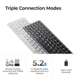 Keychron b3 pro-k8 toetsenbord (wit, us lay-out (qwerty), scissor switches, 75%, abs keycaps, 2.4 ghz | bluetooth | usb)