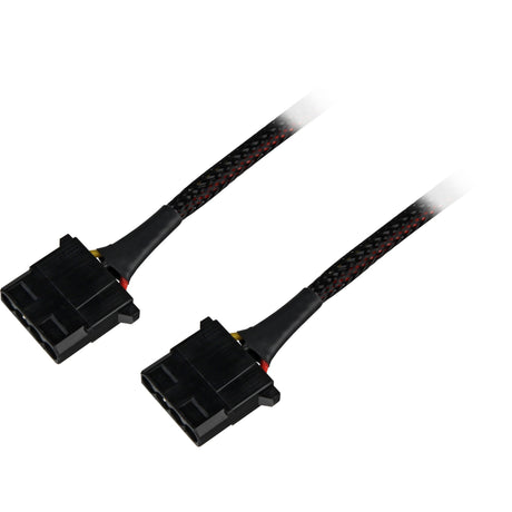 Sharkoon y- stroomadapter 4p molex, 0,15m splitterkabel (zwart)