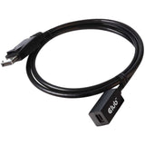 Club 3d mini displayport > displayport 1.4 (male) verlengkabel (zwart, 0,1 meter)