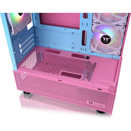 Thermaltake view 170 tg argb mini tower behuizing (roze | 2x usb-a | rgb | tempered glass)