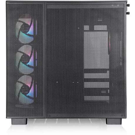 Thermaltake view 380 xl tg argb midi tower behuizing (zwart | 2x usb-a | 1x usb-c | rgb | tempered glass)