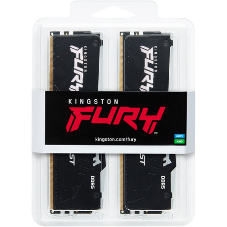 Kingston fury beast rgb 16 gb ddr5-6000 (2x 8 gb) werkgeheugen (zwart, kf560c36bbeak2-16, expo)