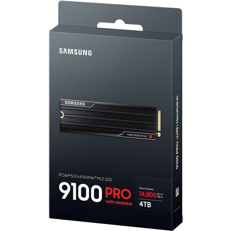Samsung 9100 pro heatsink 4 tb ssd (mz-vap4t0cw, pcie gen 5.0 x4, nvme 2.0)