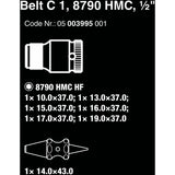 Wera belt c 1 zyklop doppenset, 1 2 dopsleutel (zwart, 7-delig, met vasthoudfunctie)