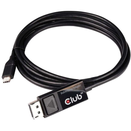 Club 3d usb-c naar displayport 1.4 kabel (zwart, 1,8 meter)