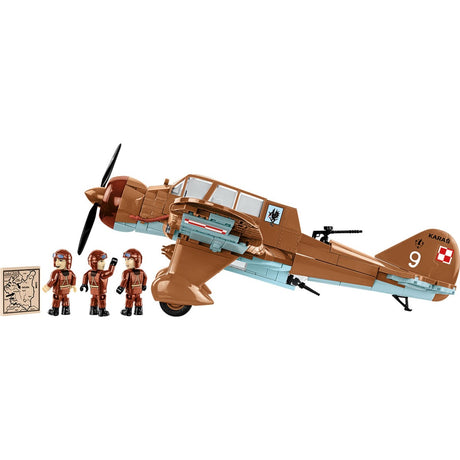 Cobi historical collection - pzl.23 karaś constructiespeelgoed (schaal 1:32)