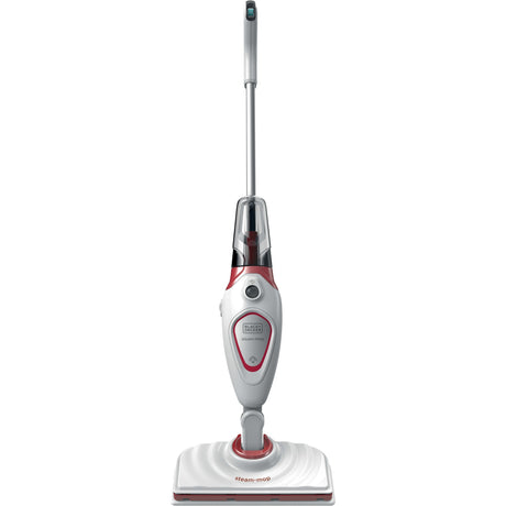 Black+decker bds1616r 1600w steam-mop met 2 stoomdoeken stoomreiniger (wit rood)