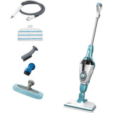 Black+decker fsmh1321 1600w steam-mop met 6 accessoires stoomreiniger (wit blauwgrijs)