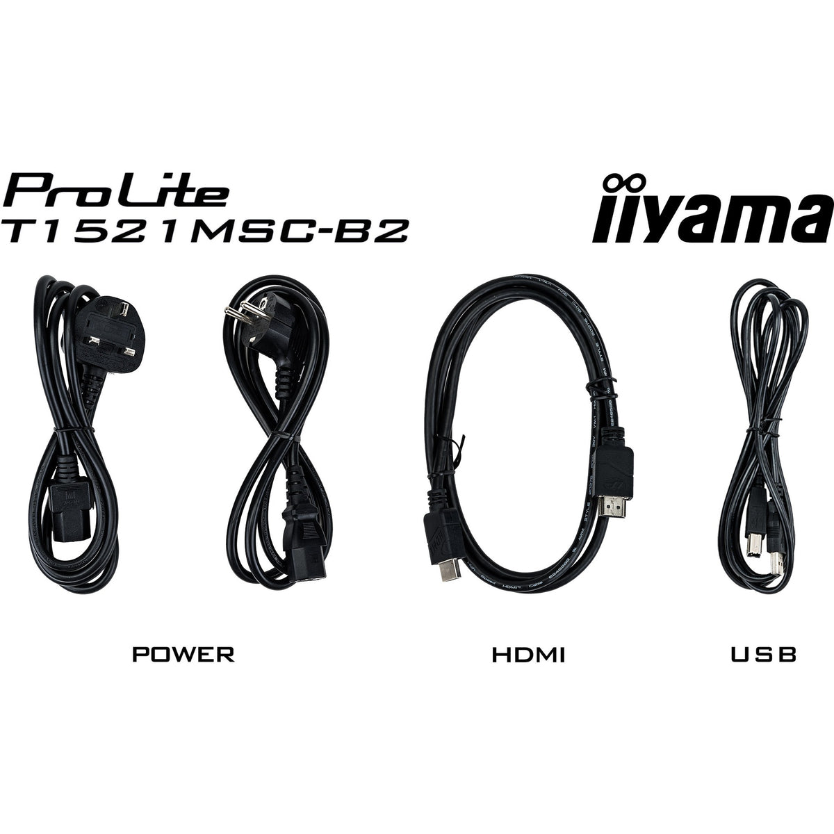 Iiyama prolite t1521msc-b2 15 touchscreen monitor (zwart, 1x hdmi, 1x vga)