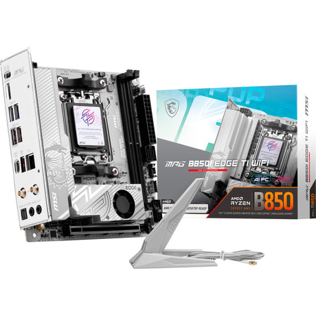 Msi mpg b850i edge ti wifi socket am5 moederbord (raid, 5gb-lan, wi-fi 7, bt, sound, atx)