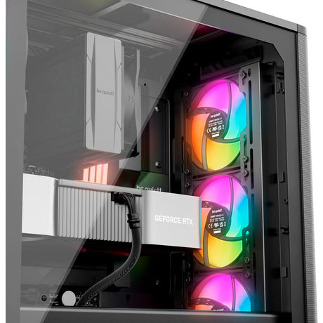 Be quiet! pure base 501 lx midi tower behuizing (zwart | 2x usb-a | 1x usb-c | rgb | tempered glass)