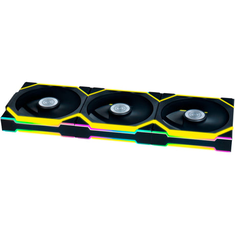 Lian li uni fan sl120 wireless rgb case fans (zwart, 3 stuks, 120 x 124.5 x 28 mm, pwm)