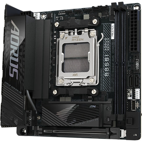 Gigabyte b850i aorus pro socket am5 moederbord (zwart, raid, 2.5gb-lan, wi-fi 7, bt, sound, mini-itx)
