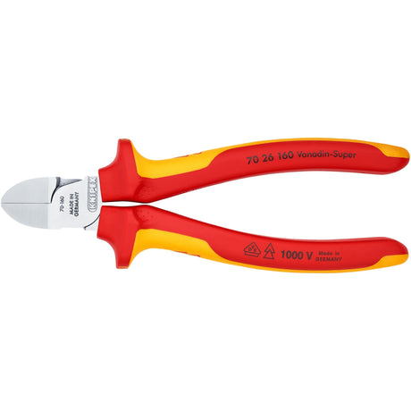 Knipex 70 26 160 zijsnijtang verchroomd comfort 160mm vde