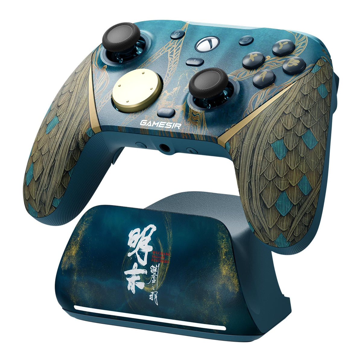 Gamesir g7 pro tri-mode - wuchang version (wireless for xbox) gamepad (blauw goud, xbox series x|s, xbox one, pc, android, steam)