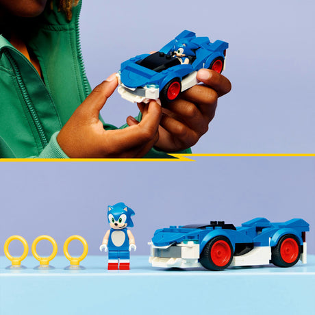 Lego sonic the hedgehog sonic: speedster lightning - auto bouwpakket voor kinderen - 77117