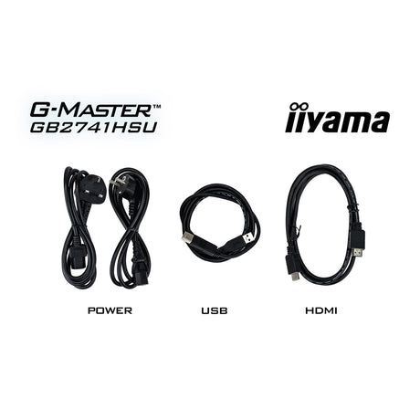 Iiyama g-master black hawk gb2741hsu-b1 27 gaming monitor (zwart, 1x displayport, 1x hdmi, 2x usb-a, 144 hz)