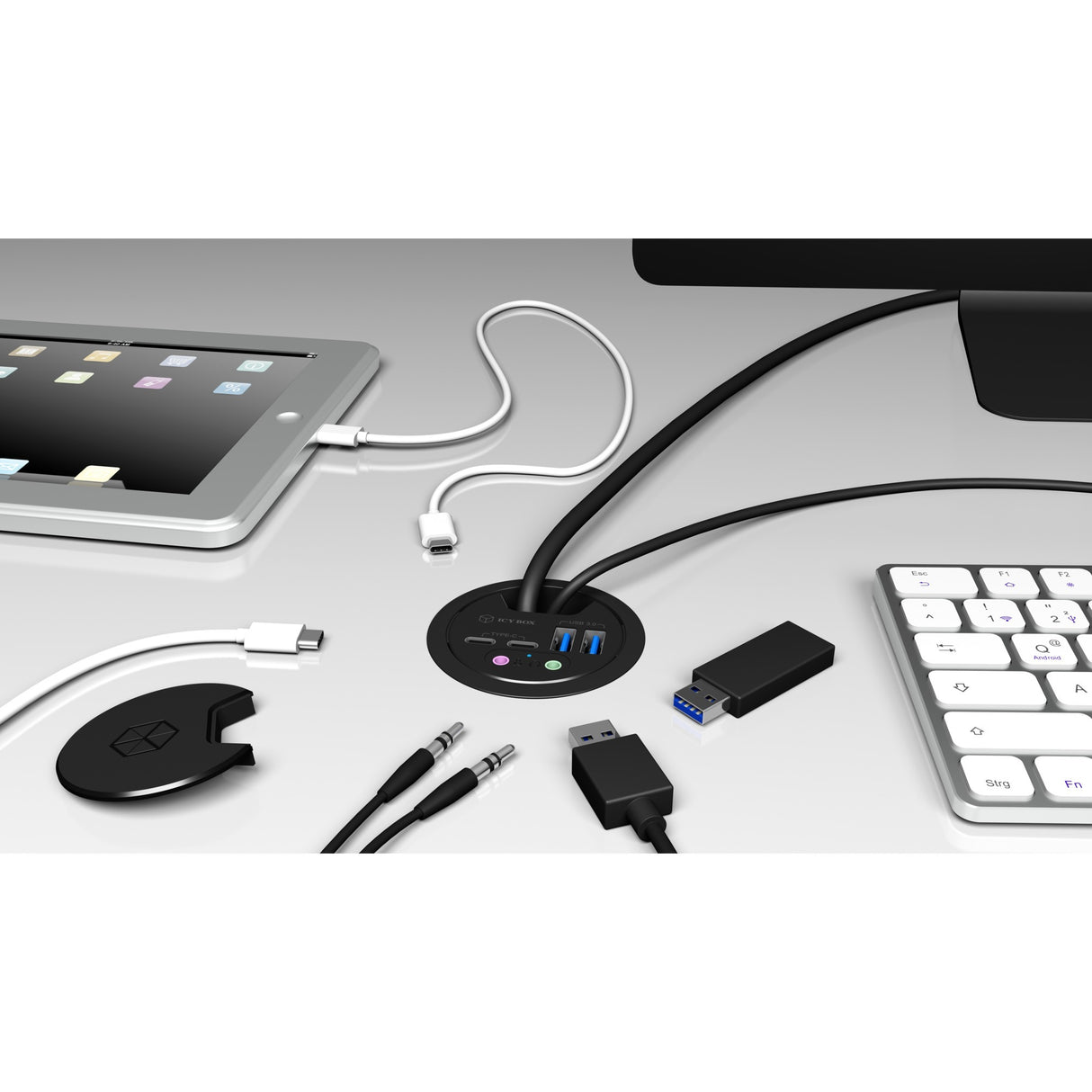 Icy box ib-hub1403b usb-hub