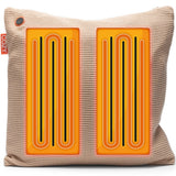 Cozy una knitted 45 x 45 cm draadloos warmtekussen (lichtbeige, powerbank 5000 mah)