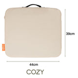 Cozy jord outdoor infrarood verwarmd draadloos zitkussen warmtekussen (lichtbeige, powerbank 10000 mah)