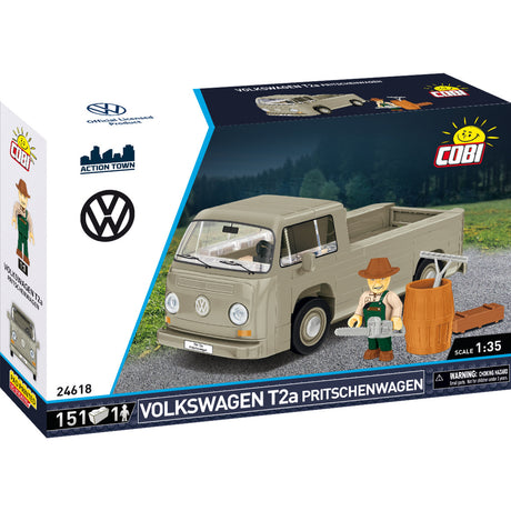 Cobi volkswagen t2a pickup truck constructiespeelgoed (schaal 1:35)