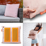 Cozy una velvet 45 x 45 cm draadloos warmtekussen (lichtroze, powerbank 5000 mah)