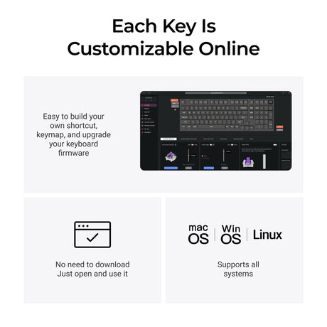 Keychron q5 he qmk wireless custom keyboard (zwart, us lay-out (qwerty), gateron double-rail magnetic nebula, 96%, rgb leds, osa double-shot pbt, hot swap, knob, 2.4ghz | bluetooth 5.1 | usb-c)