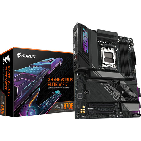 Gigabyte x870e aorus elite wifi7 socket am5 moederbord (zwart, raid, 2.5gb-lan, wi-fi 7, bt, sound, atx)