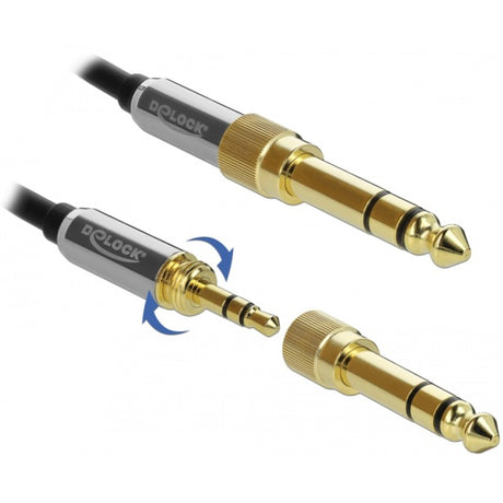 Delock stereo jack 3,5 mm 3-pin male > female verlengkabel (zwart, 1 meter)