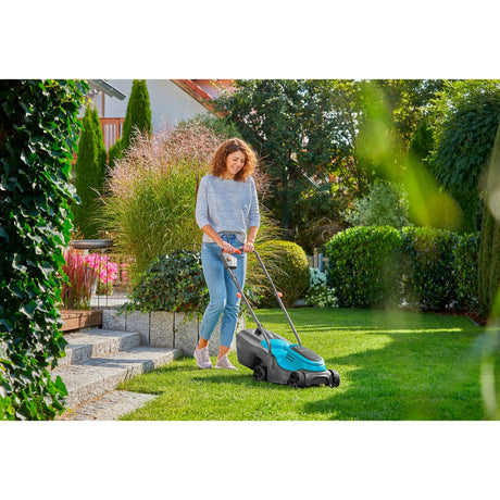Gardena accugrasmaaier powermax 32 18v p4a set (zwart grijs, incl. li-ion accu 4,0ah, power for all alliance)