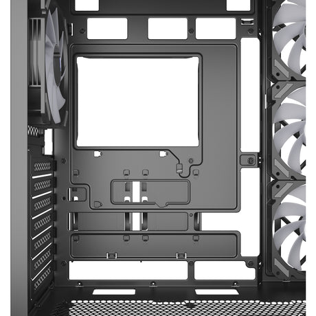 Sharkoon ak7 argb midi tower behuizing (zwart | 2x usb-a | 1x usb-c | rgb | tempered glass)