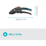 Gardena snoeischaar premiumcut pro voor droog hout met aambeeldsnede (grijs turquoise, 24 mm snoeidiameter)