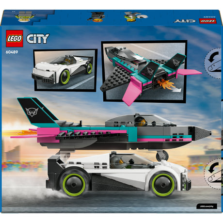 Lego city great vehicles - 60489 - straalvliegtuig vs. sportauto