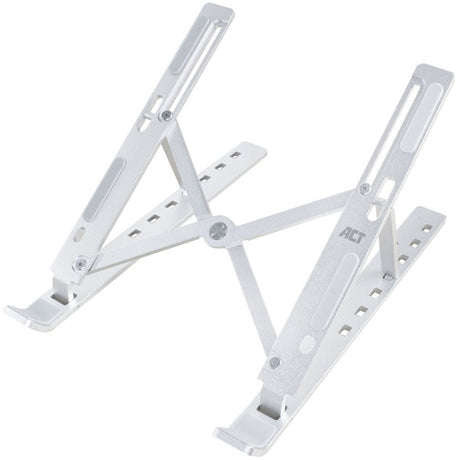 Act connectivity laptopstandaard aluminium, opvouwbaar (aluminium, hoogte verstelbaar in 7 standen)
