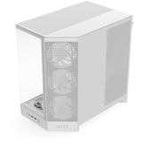 Nzxt h9 flow rgb+ midi tower behuizing (wit (mat) | 2x usb-a | 1x usb-c | rgb | tempered glass)