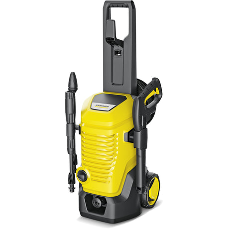 Kärcher k 5 wcm premium home hogedrukreiniger (geel zwart, met vuilfrees, slanghaspel en oppervlaktereiniger)
