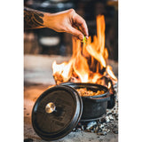 The windmill bbq pan l bak- braadpan (zwart, ø 23 cm | 3.6 liter)