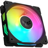 Asus tuf gaming tr120 argb reverse case fans (zwart, 3 stuks, 120 x 120 x 28 mm)