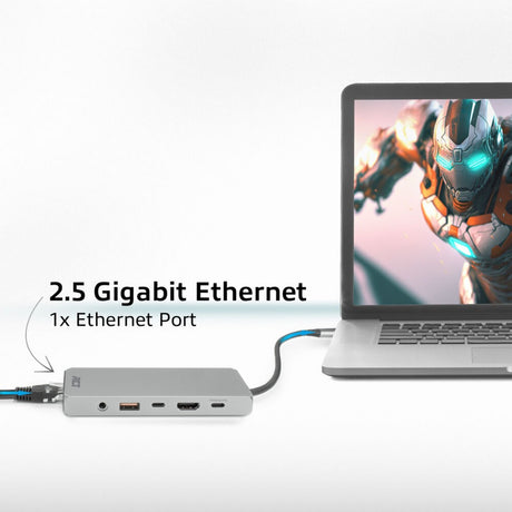Act connectivity usb-c 4k 8k 60hz dockingstation (grijs)
