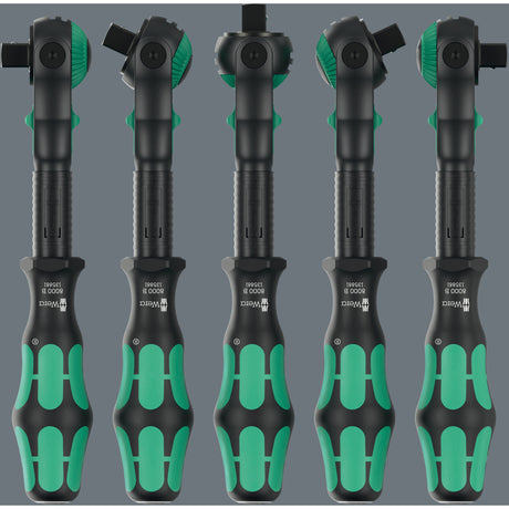 Wera 8000 b black edition zyklop speed ratel met 3 8 aandrijving (zwart groen)
