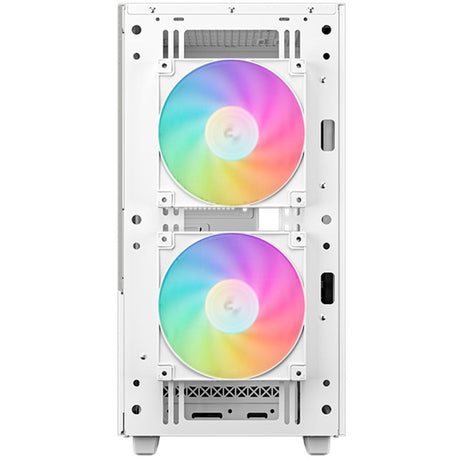 Deepcool ch360 digital mini tower behuizing (wit | 1x usb-a | 1x usb-c | rgb | tempered glass)