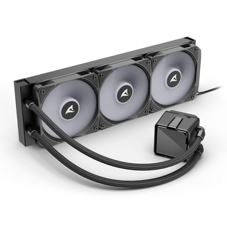 Sharkoon s100 argb waterkoeling (zwart, 4-pins pwm fan-connector)