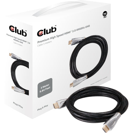 Club 3d premium high speed hdmi 2.0 kabel (3 meter, 4k)