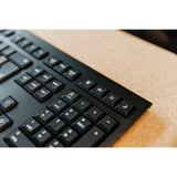 Cherry kw 3000 toetsenbord (zwart, eu lay-out (qwerty), rubberdome, 100%, 2,4ghz)