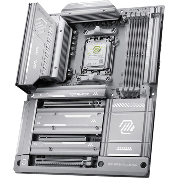 Msi mag x870e tomahawk max wifi pz socket am5 moederbord (wit, raid, 5gb-lan, wi-fi 7, bt 5.4, sound, atx)