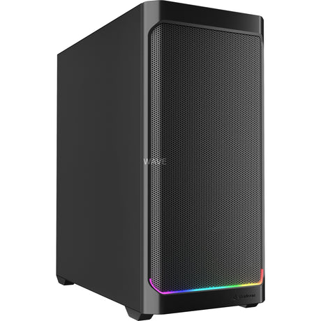 Sharkoon ak4 rgb strip midi tower behuizing (zwart | 2x usb-a | 1x usb-c | rgb)