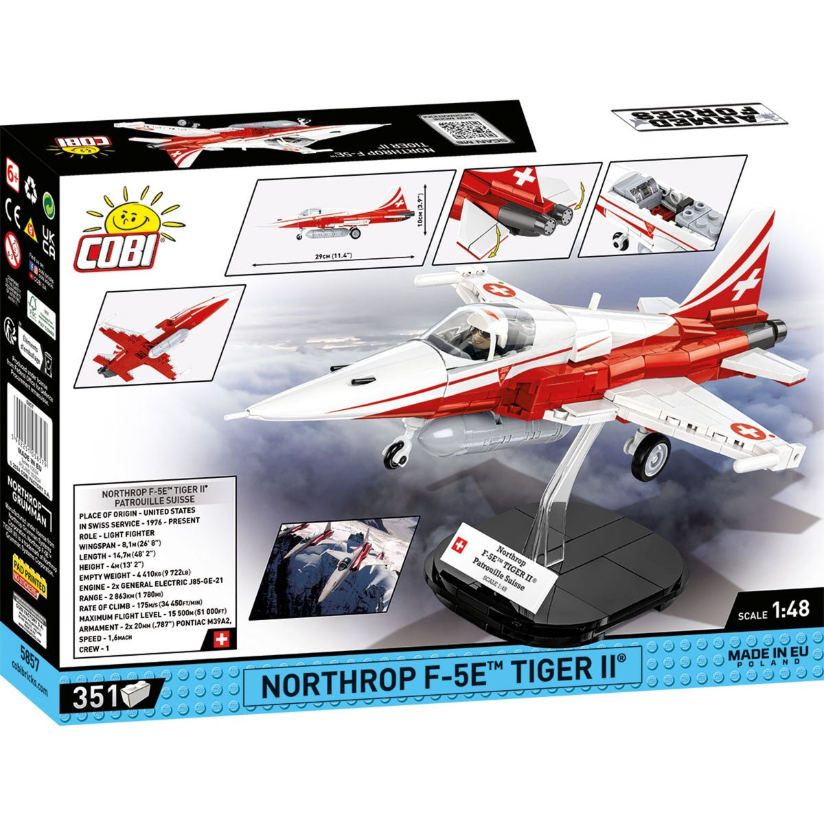 Cobi armed forces - northrop f-5e tiger ii constructiespeelgoed (schaal 1:48)