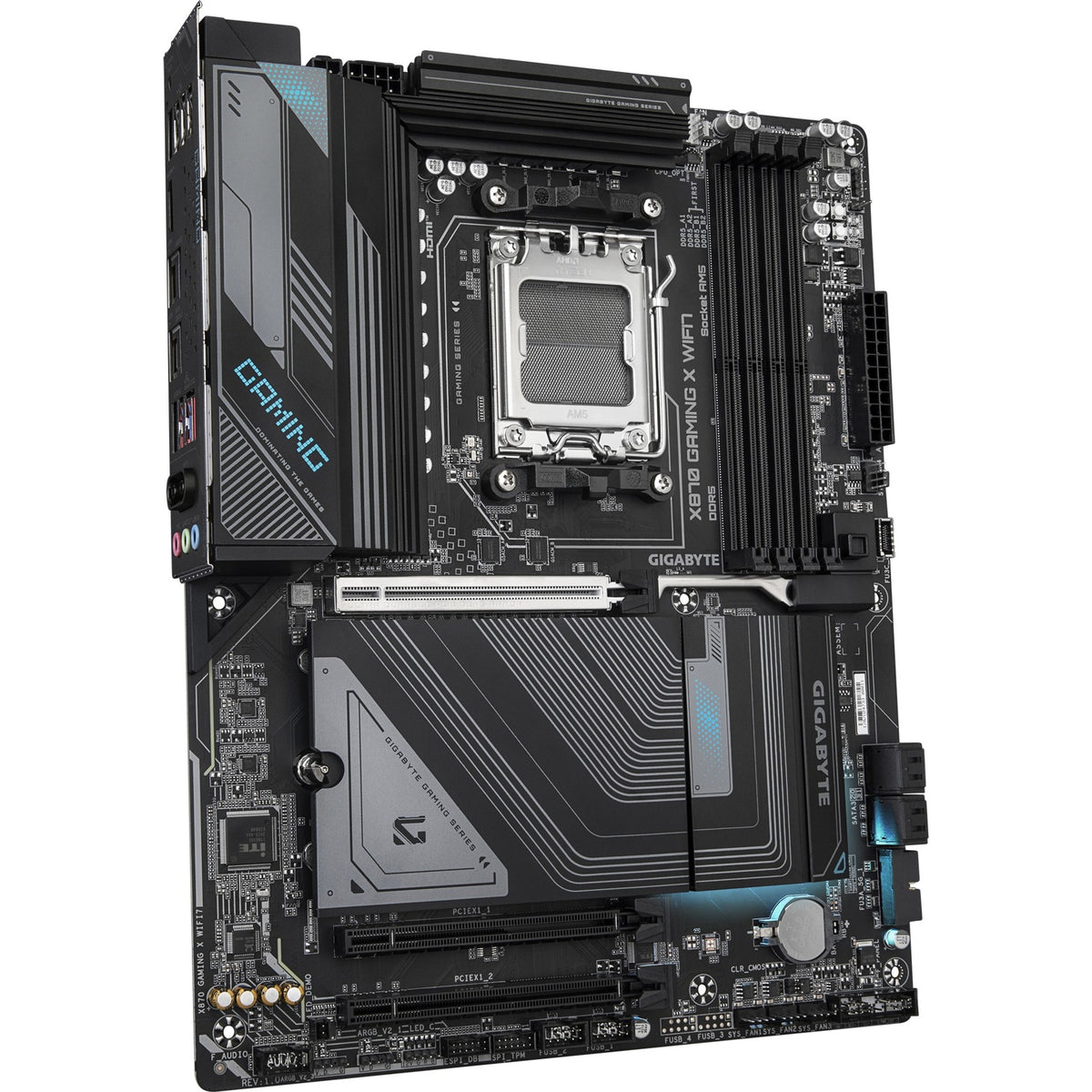 Gigabyte x870 gaming x wifi7 socket am5 moederbord (zwart grijs, raid, 2.5gb-lan, wi-fi 7, bt, sound, atx)