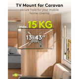 Goobay tv wall mount caravan fullmotion (m), 13 to 43 inch wandmontage (zilver)