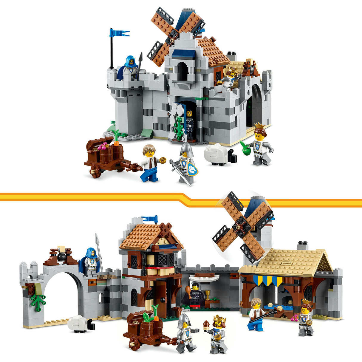 Lego ® creator 3in1 middeleeuws kasteel met ridders te paard - 31168